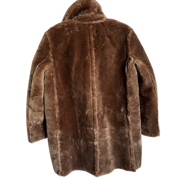 J. Crew Women's Teddy Peacoat NWT new XXS/XS in chocolate faux fur - Picture 4 of 9